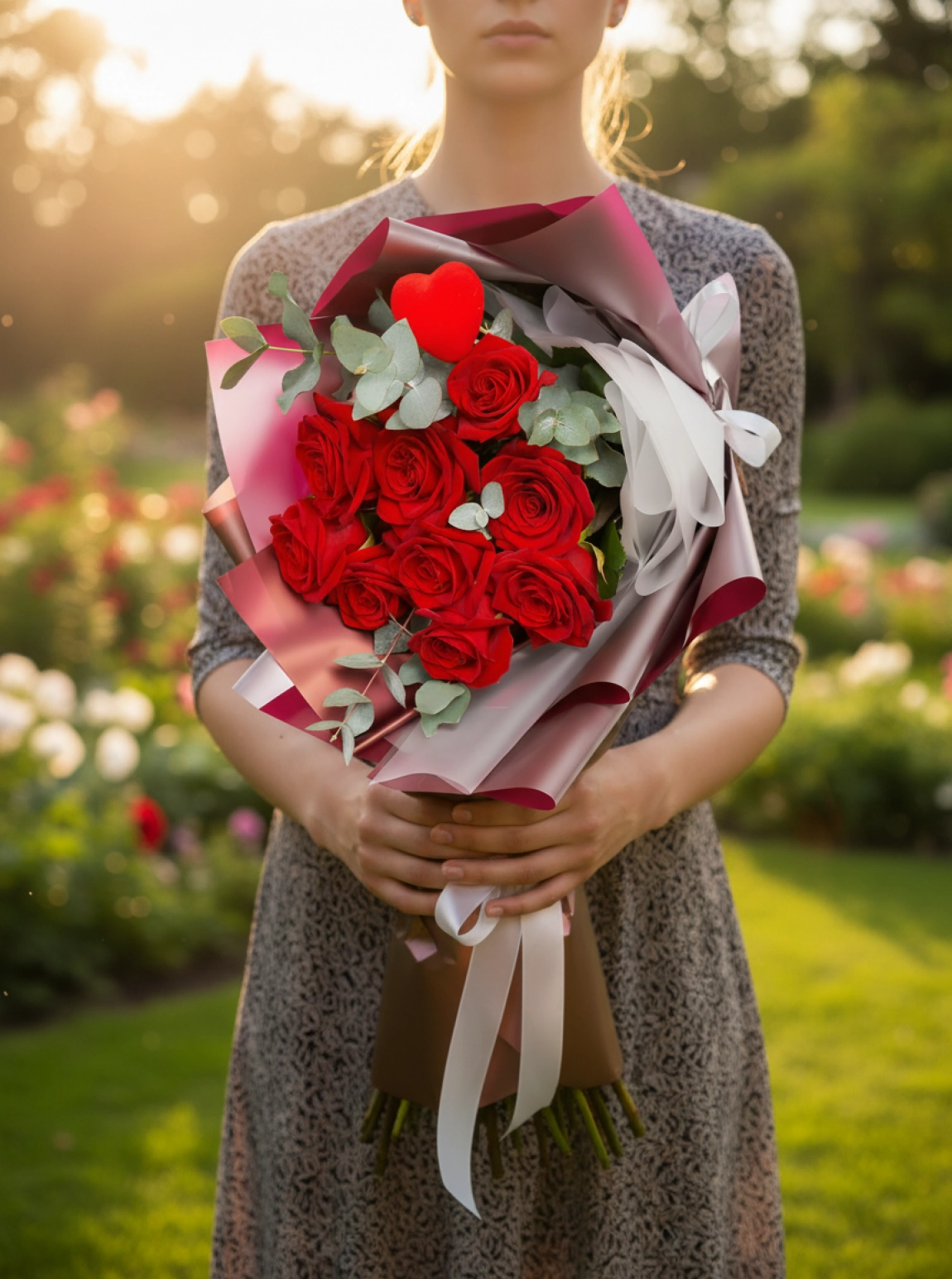 9 Adet Kırmızı Gül Buketi