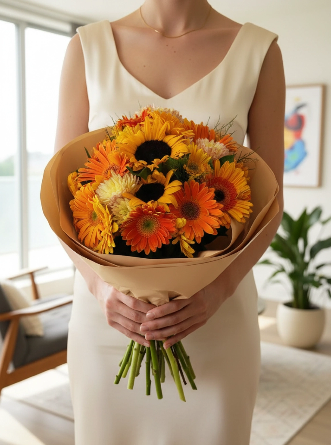 Ayçiçeği Gerbera Buketi