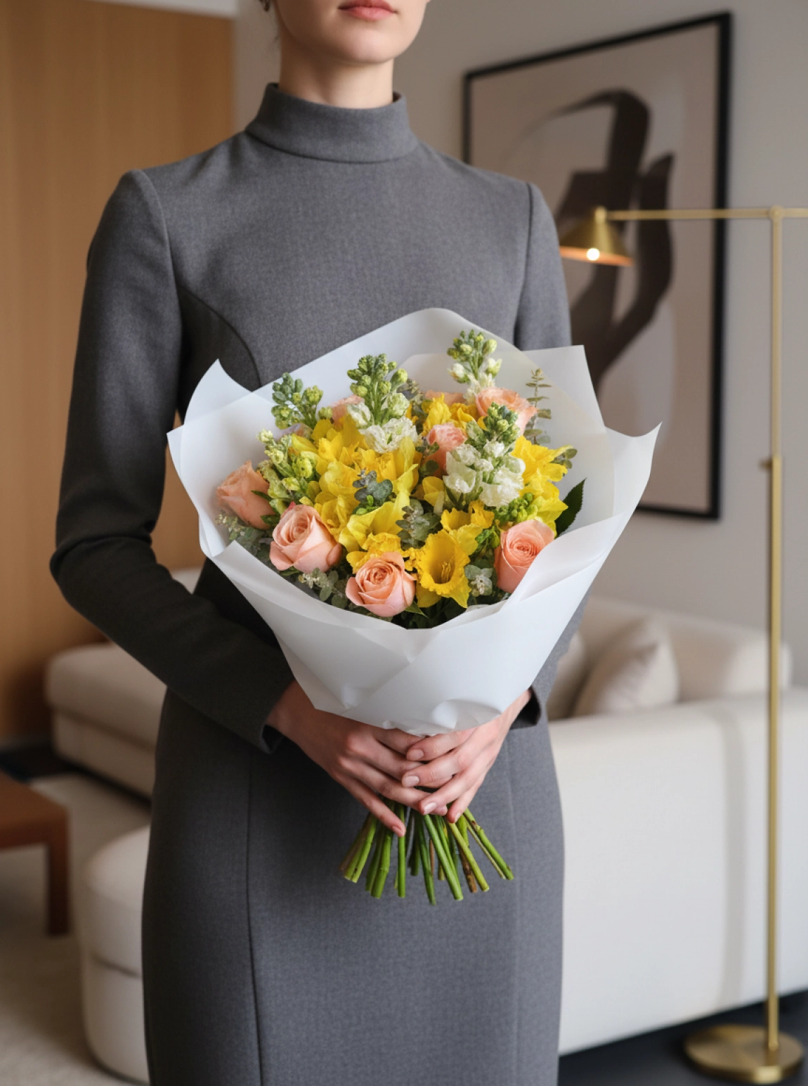 Gül ve Şebboy Buketi 