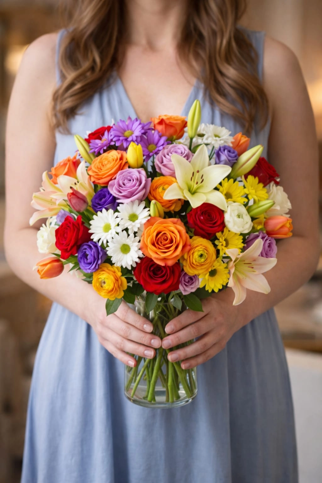 Mevsim Çiçeklerinden Aranjman 