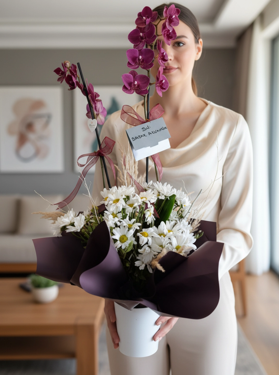 Orkide ve Krizantem Dekoru 