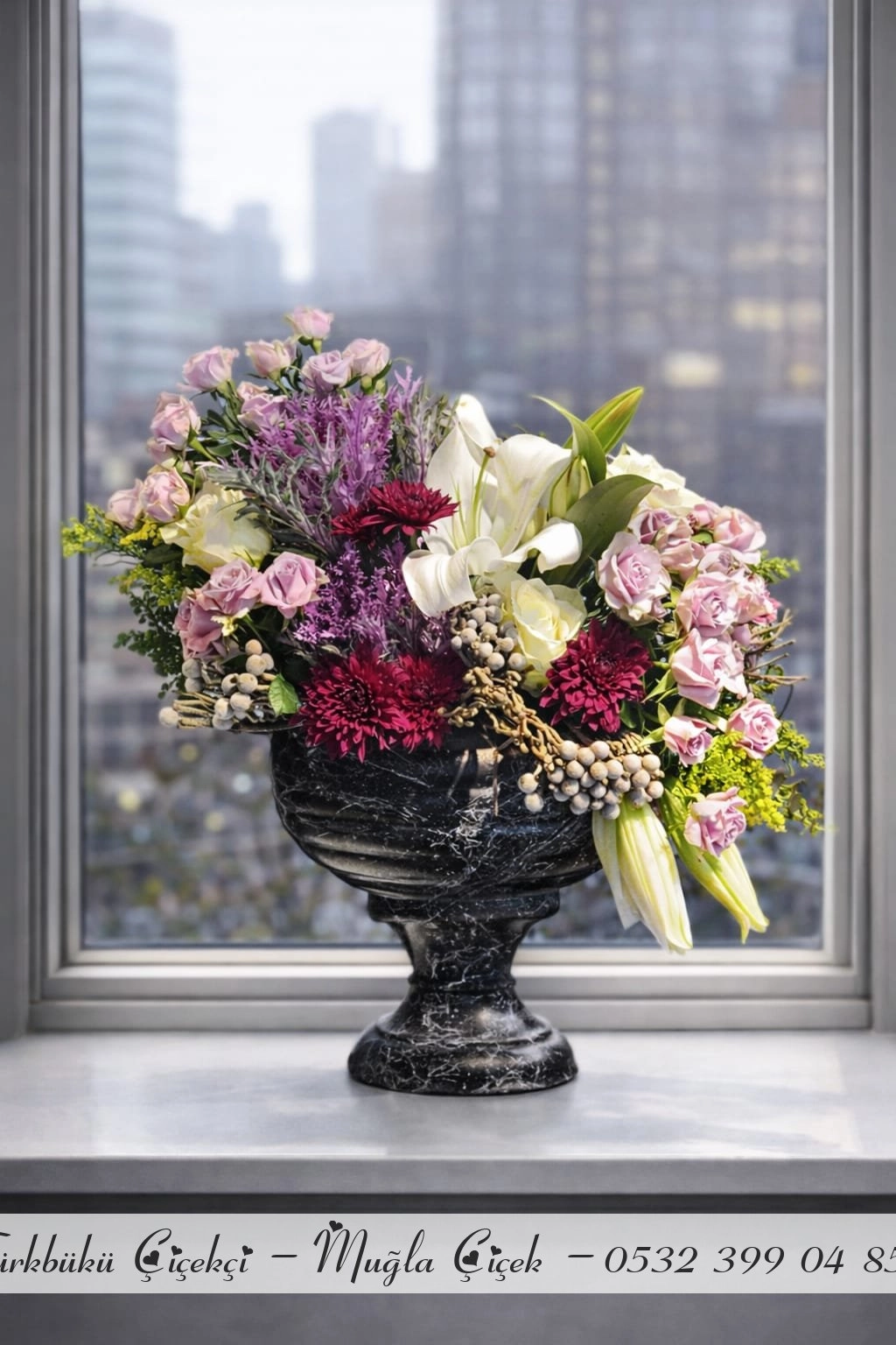 Pembe Mor Lila Aranjman