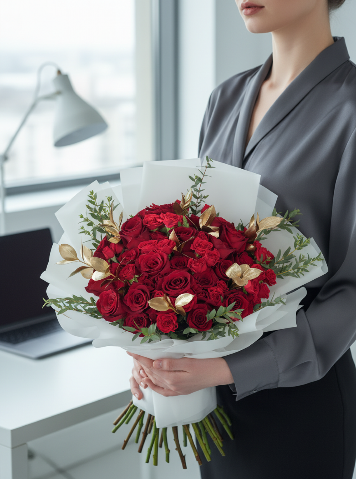 40 Tane Premium Gül Buketi