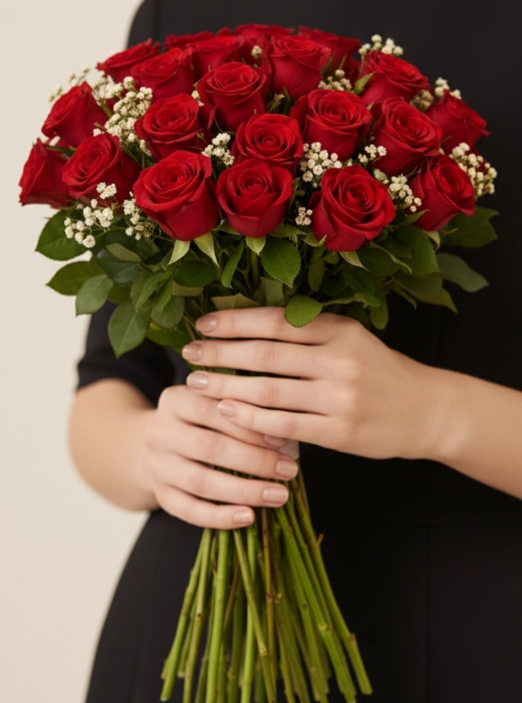 25 Kırmızı Gül Demeti