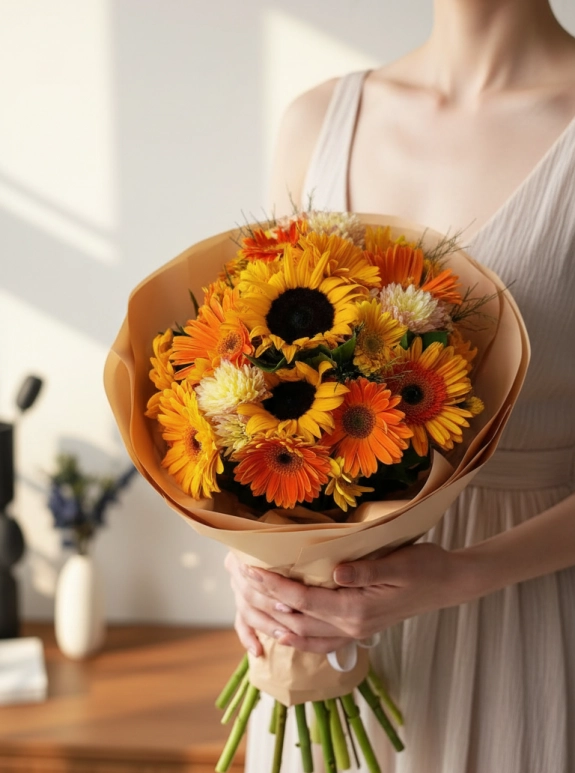 Ayçiçeği Gerbera Buket 