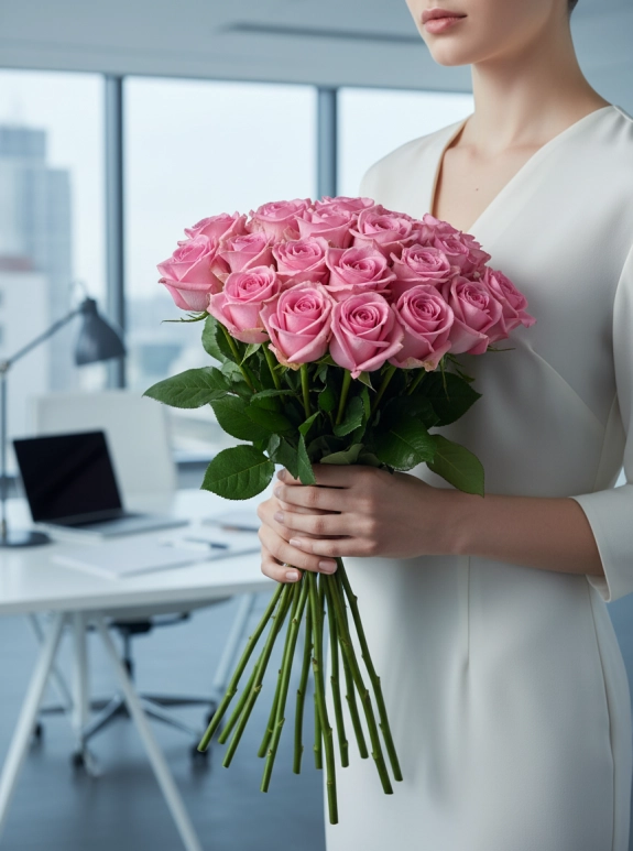 Ayıcıklı Pembe Gül Buketi