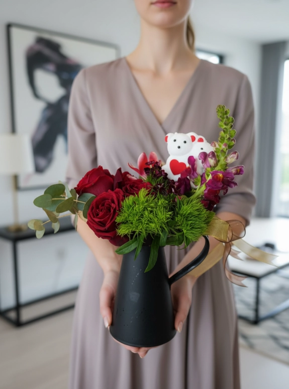 Kırmızı Gül Aranjmanı Objede