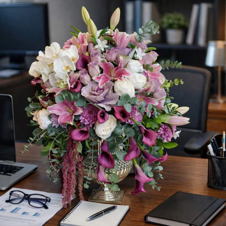 Pembe Aranjman Şık Tasarım