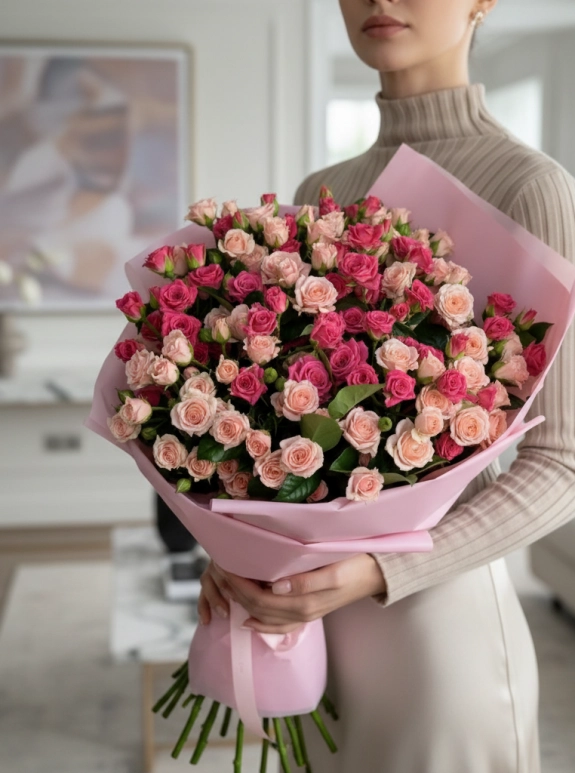 Pembe Fuşya Çardak Gülleri 