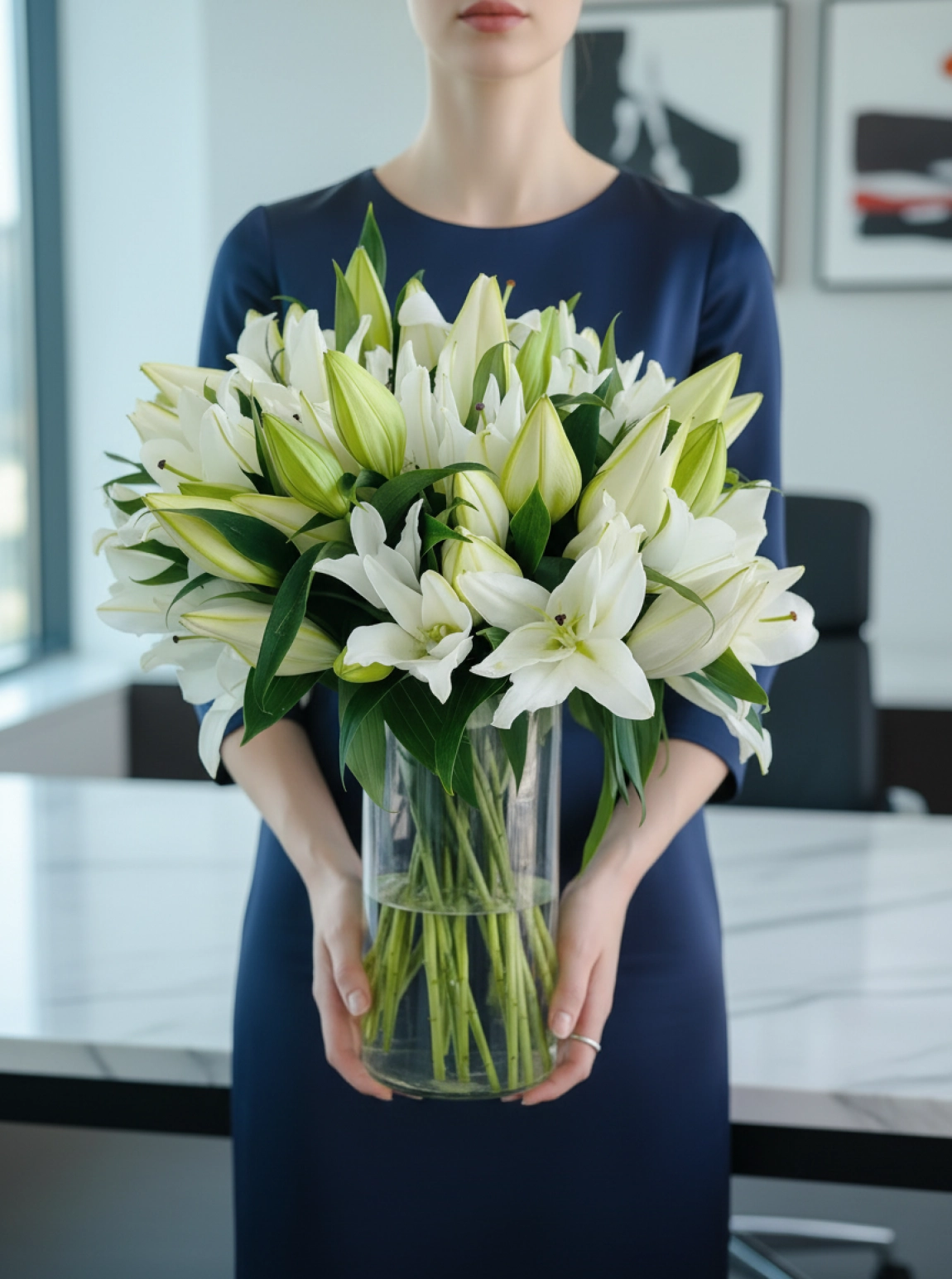 Vazoda Beyaz Lilyumlar